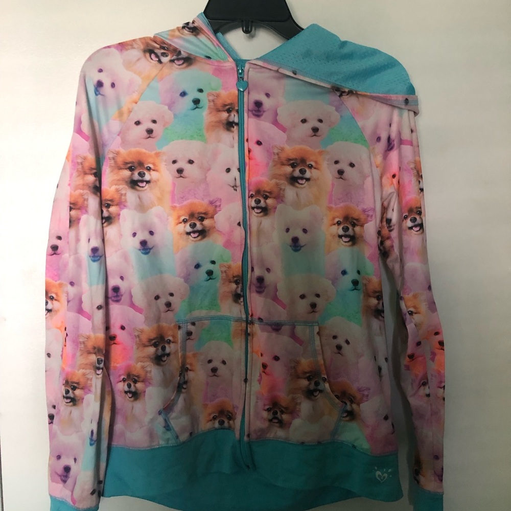 JUSTICE Rainbow Pomeranians Zip-Up Jacket